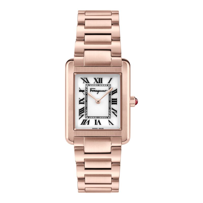 Ferragamo Portrait Bracelet Watch Rose Gold Womens
